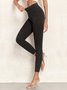 Damen Unifarben Lässig Alle Jahreszeiten Nahtverarbeitung Lang Leggings