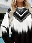 Damen Abstrakt Rundhals Print Lässig Frühling/Herbst Langarm Sweatshirt