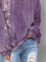 Damen Geblümt Rundhals Print Lässig Frühling/Herbst Langarm Sweatshirt