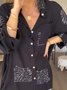 Damen Geometrisch Langarm Bluse Frühling/Herbst Print V-Ausschnitt Täglich Lässig Oberteile
