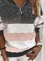 Damen Abstrakt Rundhals Print Lässig Frühling/Herbst Langarm Sweatshirt