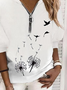 Damen Geblümt Rundhals Print Lässig Frühling/Herbst Langarm Sweatshirt