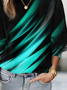 Damen Abstrakt Rundhals Print Lässig Frühling/Herbst Langarm Sweatshirt