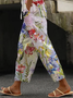 Damen Geblümt Lang Hose Lässig Frühling/Herbst Hose
