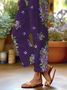 Damen Geblümt Lang Hose Lässig Frühling/Herbst Hose