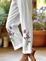 Damen Geblümt Lang Hose Lässig Frühling/Herbst Hose