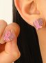 Brust Marker echt Golden Galvanisiert Pink Band Damen Gesundheit Perle Armband Halskette Set ins Shambhala Schmuck