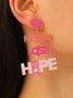 Brust Marker echt Golden Galvanisiert Pink Band Damen Gesundheit Perle Armband Halskette Set ins Shambhala Schmuck