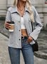 Damen Frühling/Herbst Oberbekleidung Retro Jacquard Unifarben Langarm Schalkragen Jacke