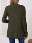 Damen Unifarben Frühling/Herbst Aufdecken Retro Nahtverarbeitung Leicht Strickjacke