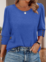 Damen Geometrisch Langarm T-Shirts T-Shirt V-Ausschnitt Print Retro Frühling/Herbst Oberteile