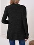 Damen Unifarben Frühling/Herbst Aufdecken Retro Nahtverarbeitung Leicht Strickjacke