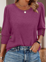 Damen Geometrisch Langarm T-Shirts T-Shirt V-Ausschnitt Print Retro Frühling/Herbst Oberteile
