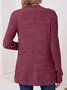 Damen Unifarben Frühling/Herbst Aufdecken Retro Nahtverarbeitung Leicht Strickjacke