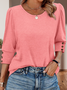 Damen Geometrisch Langarm T-Shirts T-Shirt V-Ausschnitt Print Retro Frühling/Herbst Oberteile