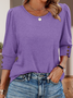 Damen Geometrisch Langarm T-Shirts T-Shirt V-Ausschnitt Print Retro Frühling/Herbst Oberteile