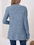 Damen Unifarben Frühling/Herbst Aufdecken Retro Nahtverarbeitung Leicht Strickjacke