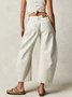 Schnalle Baumwolle Weit Lässig Damen Weit Hose mit Weitem Bein Mitte-niedrig Erheben Gewaschen Krummsäbel Hose Jeans