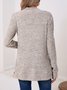 Damen Unifarben Frühling/Herbst Aufdecken Retro Nahtverarbeitung Leicht Strickjacke