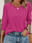 Damen Geometrisch Langarm T-Shirts T-Shirt V-Ausschnitt Print Retro Frühling/Herbst Oberteile