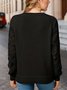 Damen Unifarben Jacquard Winter Lässig Langarm V-Ausschnitt Wolle Pullover