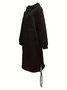 Damen Unifarben Langarm Frühling/Herbst Nahtverarbeitung Kleid Mit Kapuze Täglich Retro Maxikleid Hoodie-Kleid A-Linien-Kleid