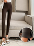 Damen Unifarben Lässig Alle Jahreszeiten Nahtverarbeitung Lang Leggings