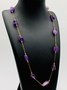 Amethyst modisch Temperament Täglich Pendeln Einfach Vielseitig Armband Schlüsselbein Kette Pullover Kette