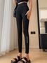 Damen Unifarben Lässig Alle Jahreszeiten Nahtverarbeitung Lang Leggings