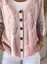 Damen Abstrakt Lässig Frühling/Herbst Print Strickjacke