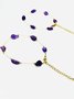 Amethyst modisch Temperament Täglich Pendeln Einfach Vielseitig Armband Schlüsselbein Kette Pullover Kette