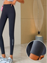 Damen Unifarben Lässig Alle Jahreszeiten Nahtverarbeitung Lang Leggings