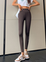 Damen Unifarben Lässig Alle Jahreszeiten Nahtverarbeitung Lang Leggings