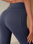 Damen Unifarben Lässig Alle Jahreszeiten Nahtverarbeitung Lang Leggings