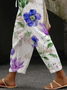 Damen Geblümt Lang Hose Lässig Frühling/Herbst Hose