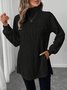 Damen Unifarben Langarm T-Shirts T-Shirt Rundhals Lässig Frühling/Herbst Oberteile