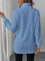 Damen Unifarben Langarm T-Shirts T-Shirt Rundhals Lässig Frühling/Herbst Oberteile
