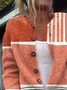 Damen Abstrakt Lässig Frühling/Herbst Print Strickjacke