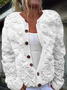 Damen Geblümt Lässig Frühling/Herbst Print Strickjacke