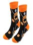 Halloween Große Größen Baumwolle Socken Herbst und Winter Neu Hexe Kürbis Schloss Mittelrohr Socken