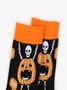 Halloween Große Größen Baumwolle Socken Herbst und Winter Neu Hexe Kürbis Schloss Mittelrohr Socken