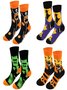 Halloween Große Größen Baumwolle Socken Herbst und Winter Neu Hexe Kürbis Schloss Mittelrohr Socken
