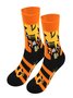 Halloween Große Größen Baumwolle Socken Herbst und Winter Neu Hexe Kürbis Schloss Mittelrohr Socken