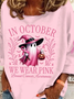 Damen Geblümt Langarm T-Shirts T-Shirt Rundhals Print Lässig Frühling/Herbst T-Shirt mit Grafik Oberteile