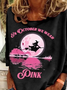 Damen Textbriefe Langarm T-Shirts T-Shirt Rundhals Print Lässig Frühling/Herbst T-Shirt mit Grafik Oberteile