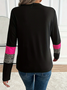 Damen Leopard Langarm T-Shirts T-Shirt Rundhals Print Lässig Frühling/Herbst T-Shirt mit Grafik Oberteile