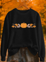 Damen Ahornblatt Rundhals Print Lässig Frühling/Herbst Langarm Sweatshirt