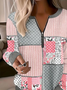 Damen Geblümt Rundhals Print Lässig Frühling/Herbst Langarm Sweatshirt