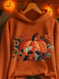 Damen Geblümt Frühling/Herbst Print Langarm Lässig Täglich Kapuze