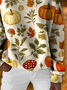 Damen Geblümt Print Frühling/Herbst Lässig Langarm Rundhals Strickpullover